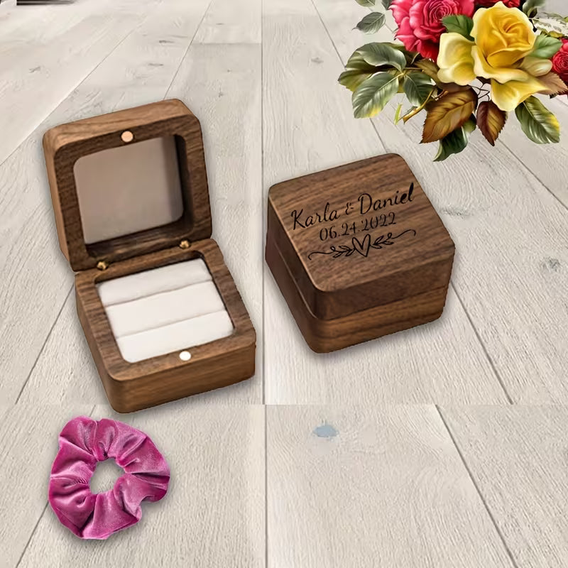 Boîte à bague personnalisée cadeau fête des mères ou mariage