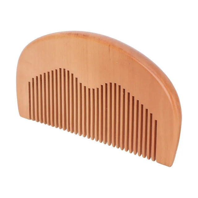 Peigne portable en bois coin arrondi