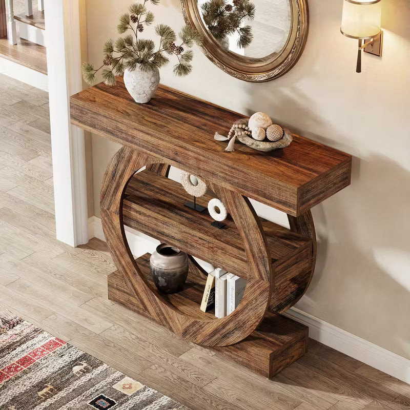 Table console de ferme 3 étagères pour décoration intérieure