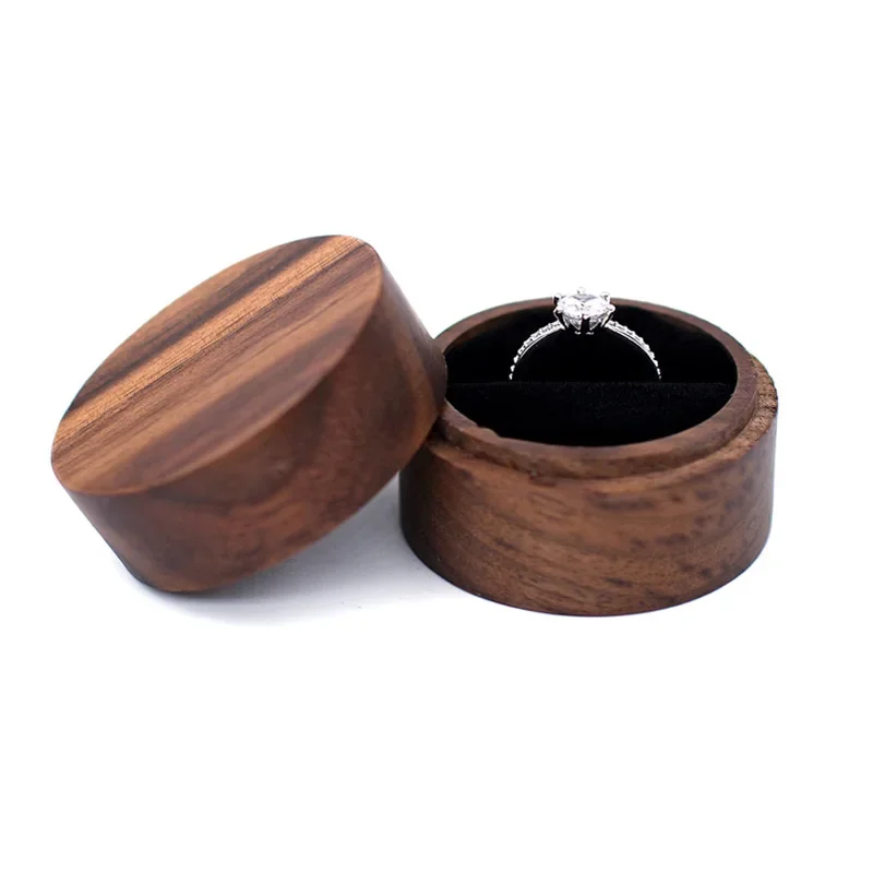 coffret bague portable noyer