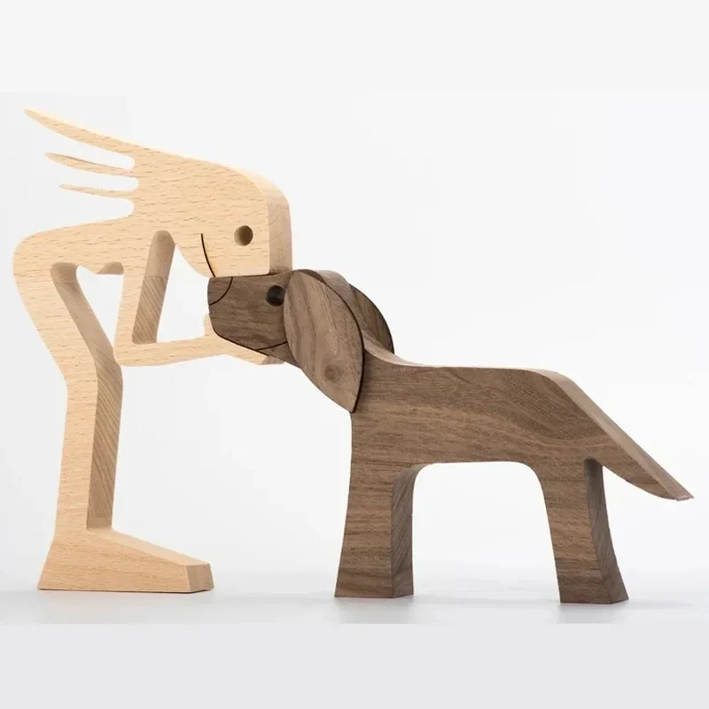 Sculpture décorative en bois naturaliste