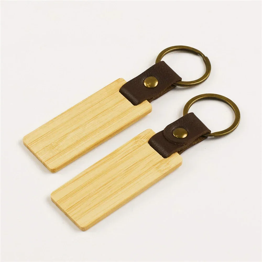 Porte-clés en bois pour hommes rectangulaire élégante