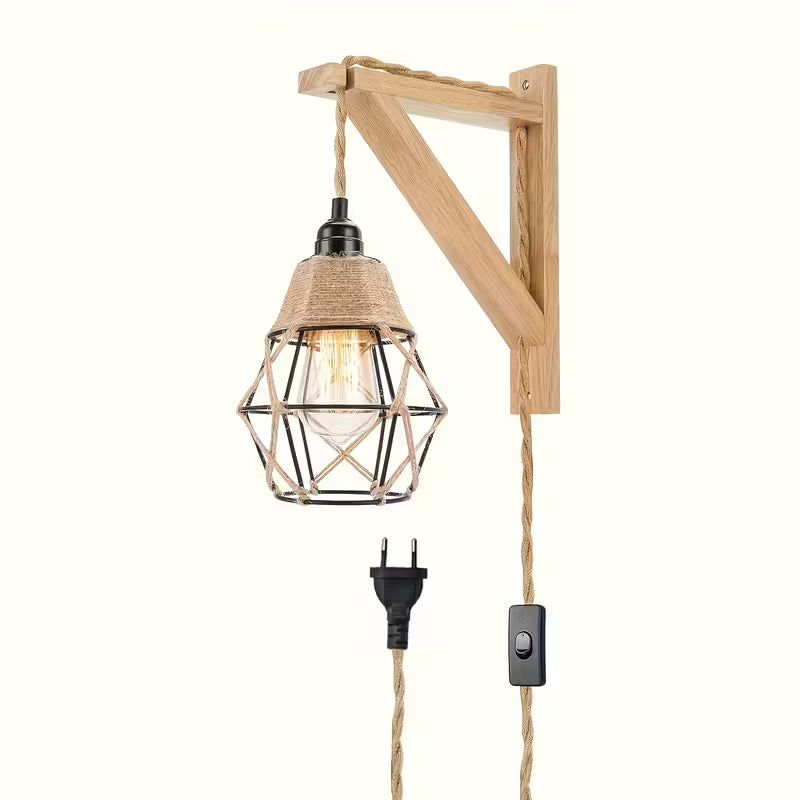Lampe Murale Rustique de Ferme avec Cordon à Brancher