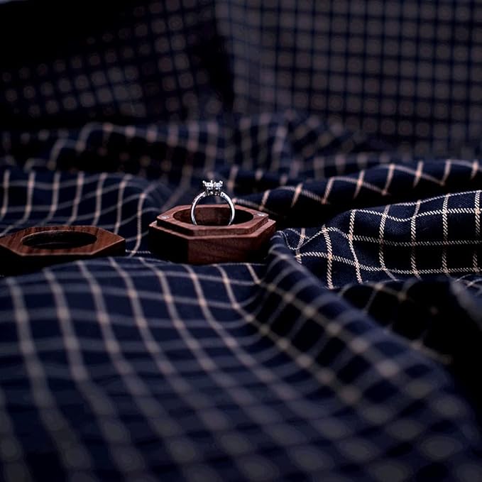 Boîte à Bagues en Bois Massif