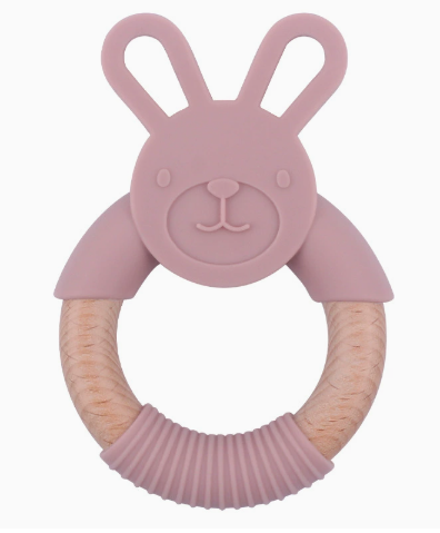 Anneau de dentition en silicone alimentaire violet clair