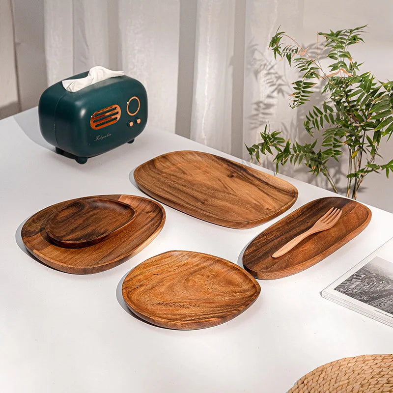 plat en bois artisanal japonais
