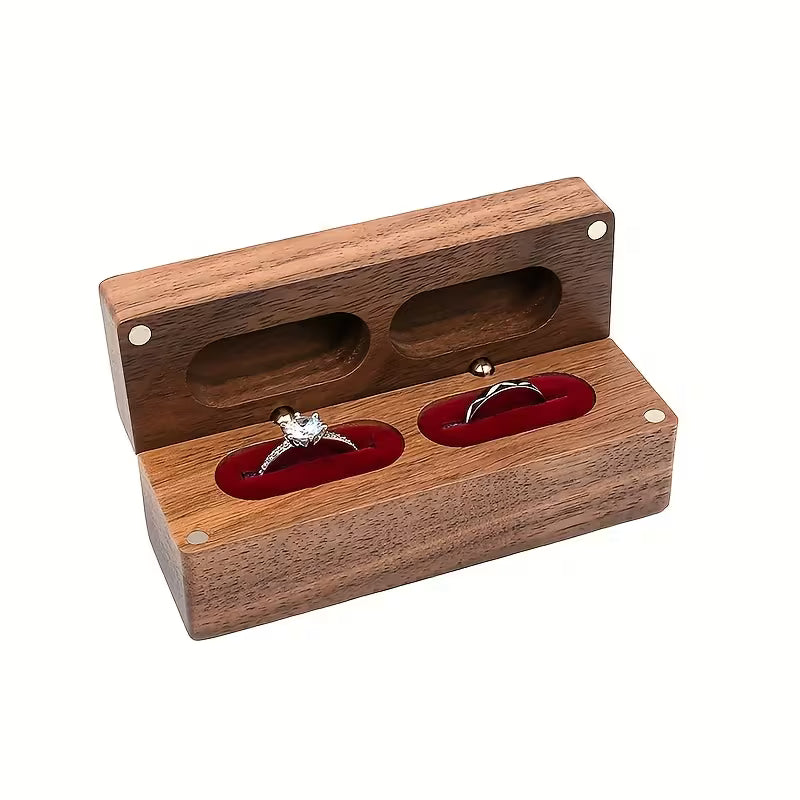 Boîte à bague artisanale personnalisée en bois
