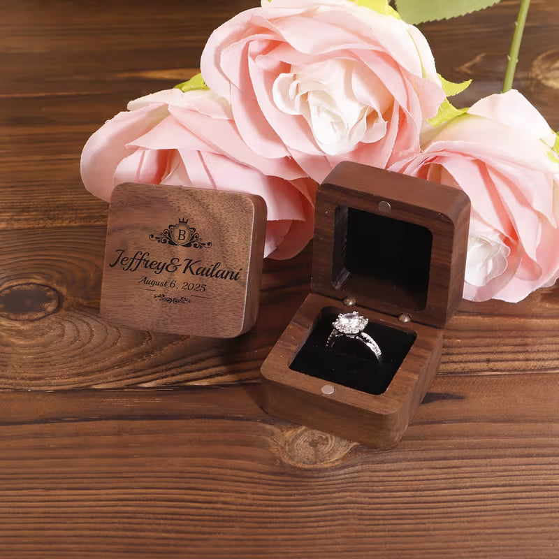 Boîte à bijou personnalisable en bois durable