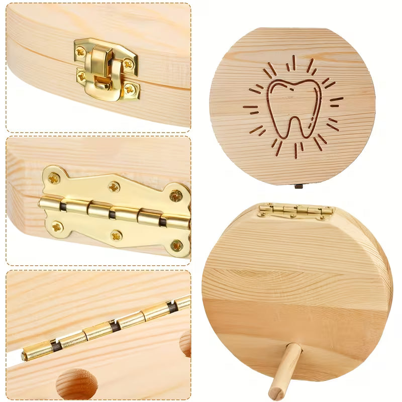 Boîte à dents de la fée des dents motif étoilé