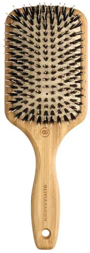 Brosse coussin compacte en bois pour démêler les cheveux