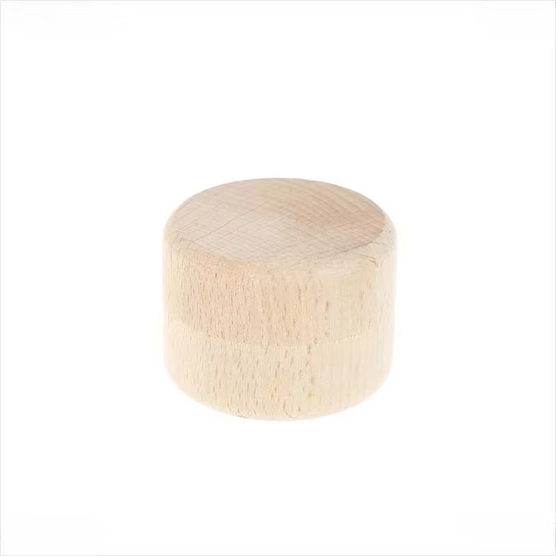 Coffret cadeau en bois rond élégant