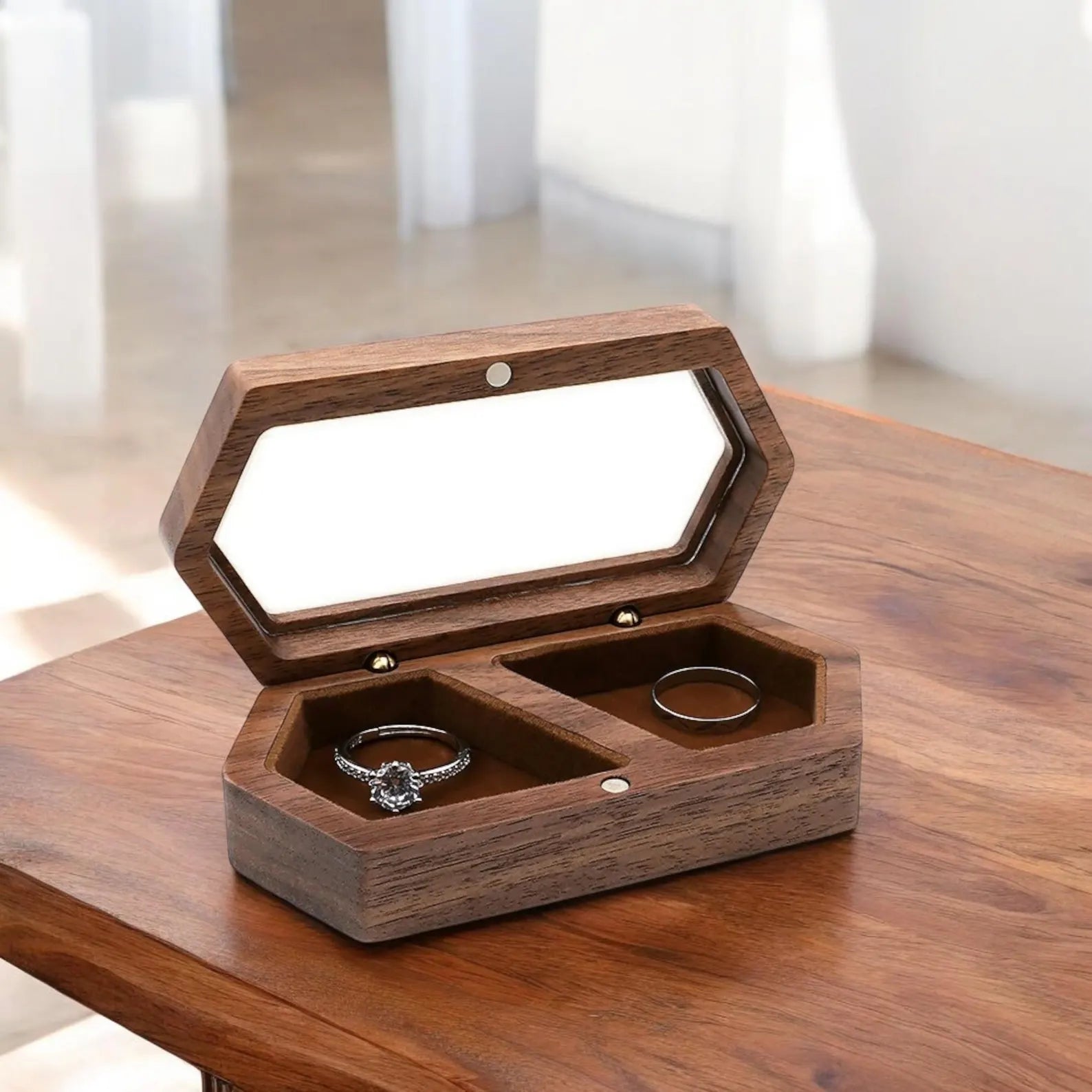 Coffret en bois élégant pour bijoux