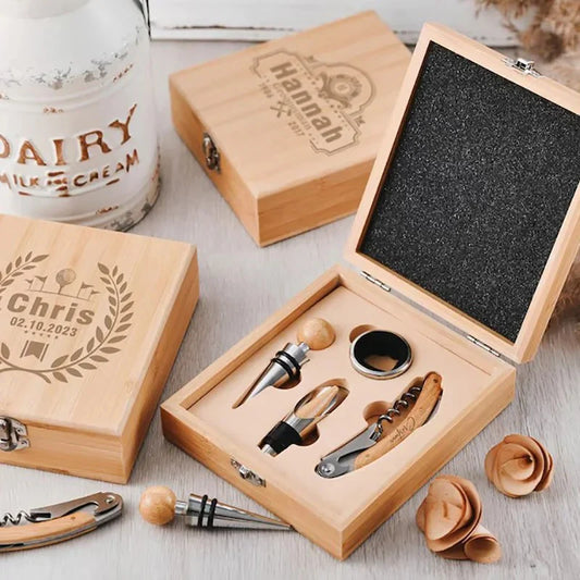 coffret sommelier en bois personnalisable