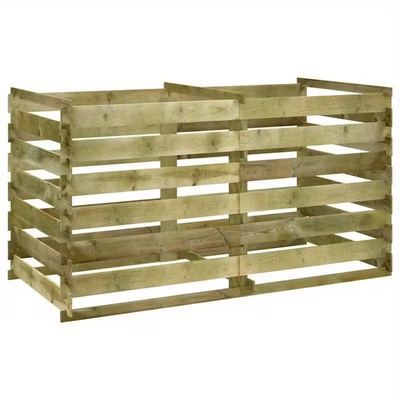 Composteur artisanal en pin massif pour déchets