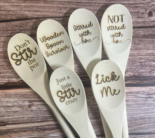 Cuillère en bois gravée personnalisée