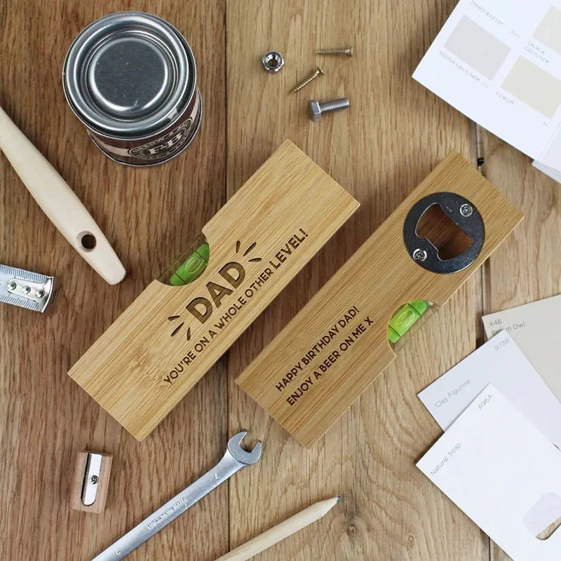 accessoire 2-en-1 bois gravé logo