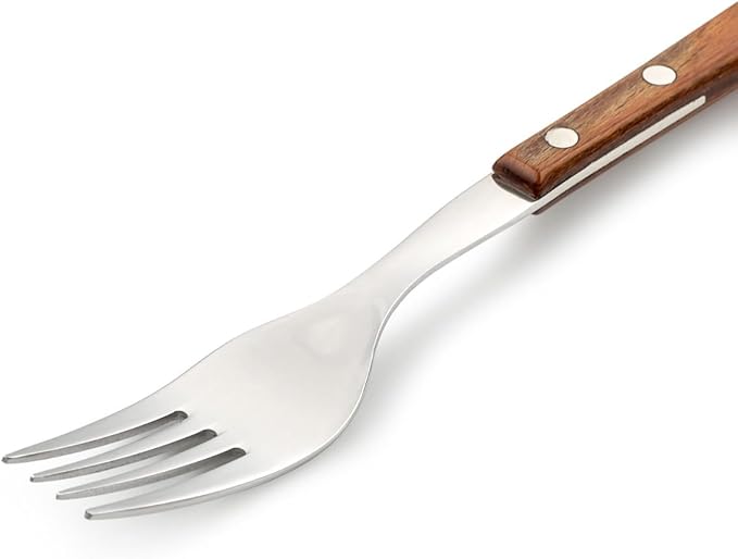 Fourchette de table avec manche en bois naturel