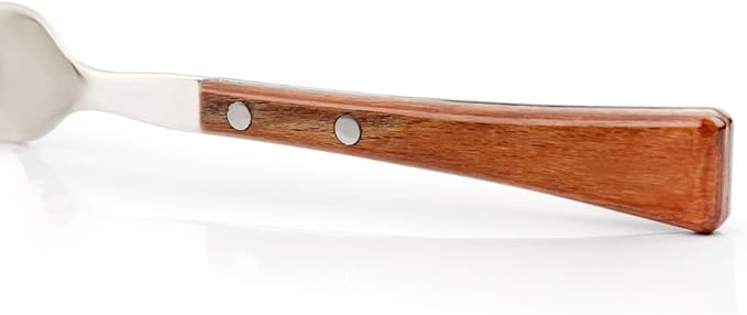 Fourchette durable en acier et bois