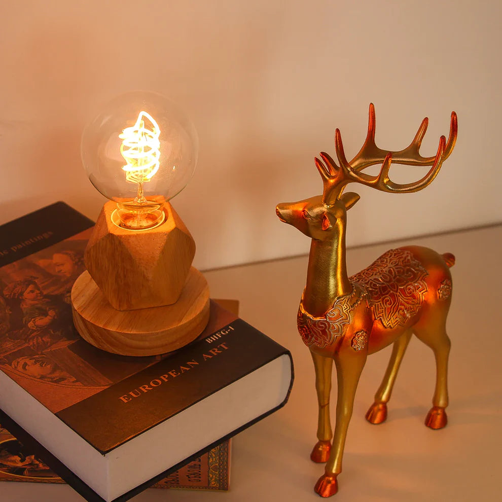 lampe de chevet en bois scandinave