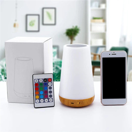 lampe d’ambiance en ABS effet bois naturel