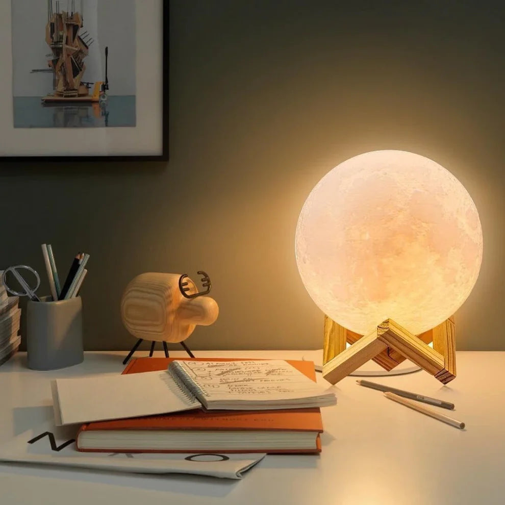 lampe de chevet lune design moderne