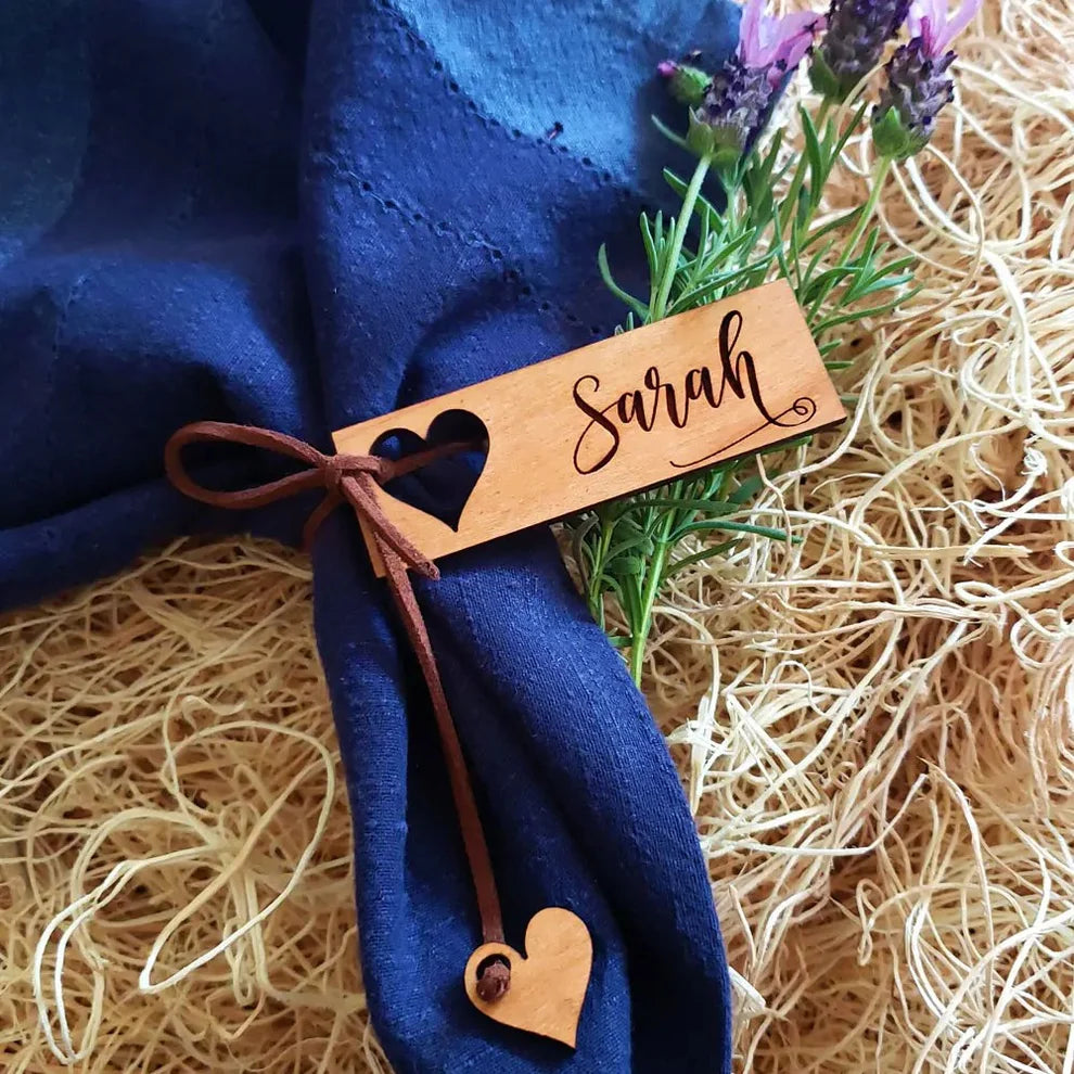 marque-place écologique en forme de cœur