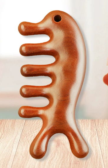 Outil d’acupression en bois naturel