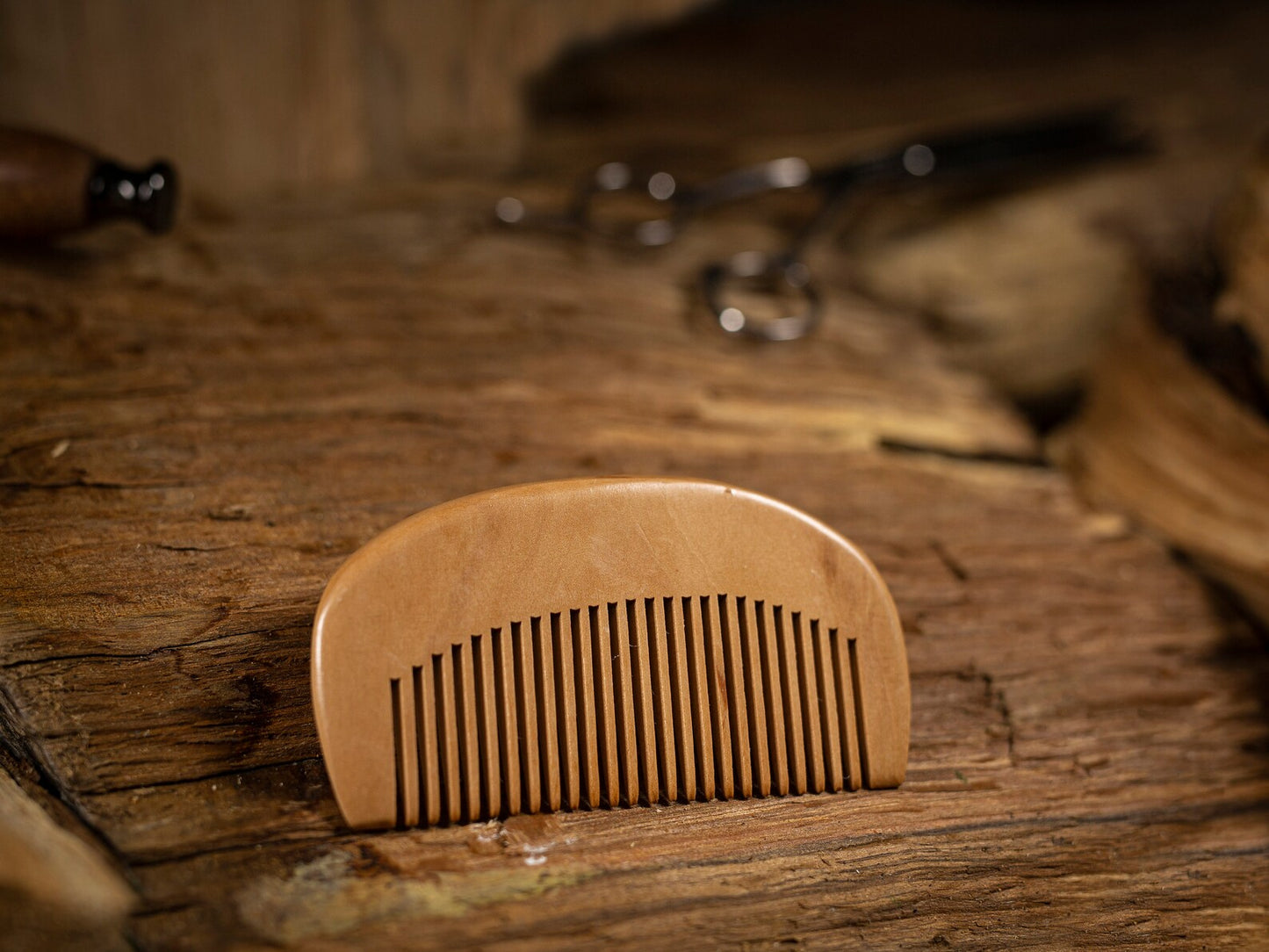Peigne à barbe en bois gravé personnalisé