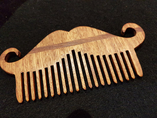 Peigne en bois fait main à dents larges pour barbe
