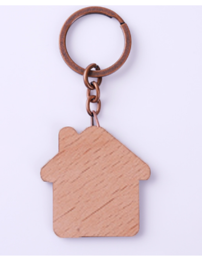 Porte-clés élégant en bois naturel clair
