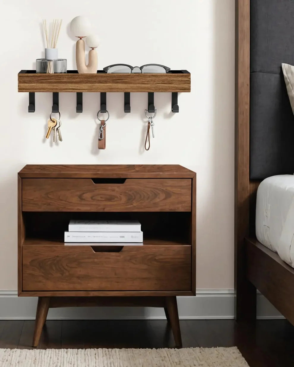 support mural pour manteaux et clés