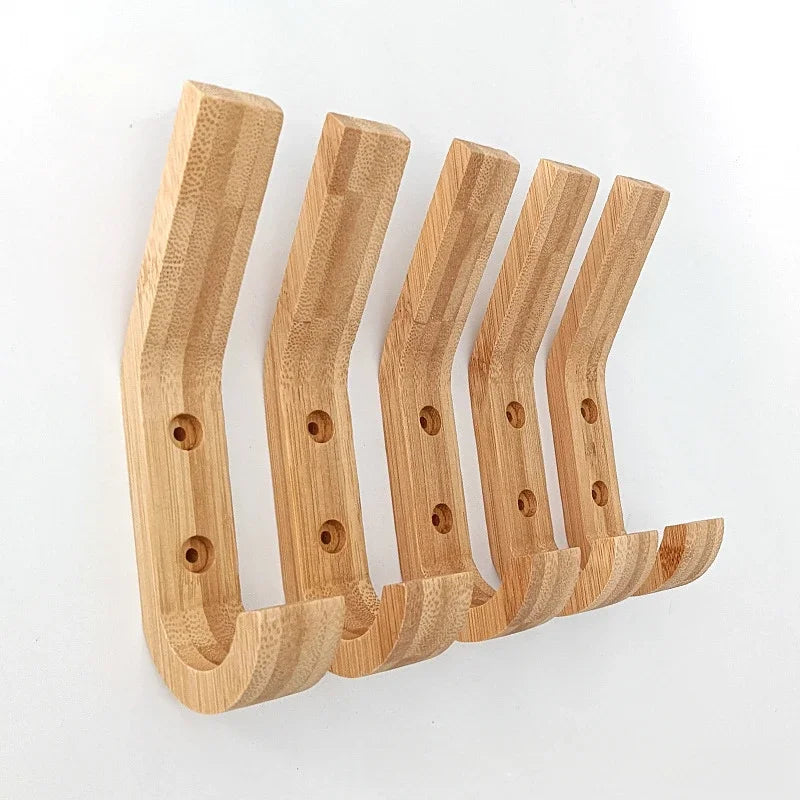 porte-manteaux muraux en bois naturel 25 pièces