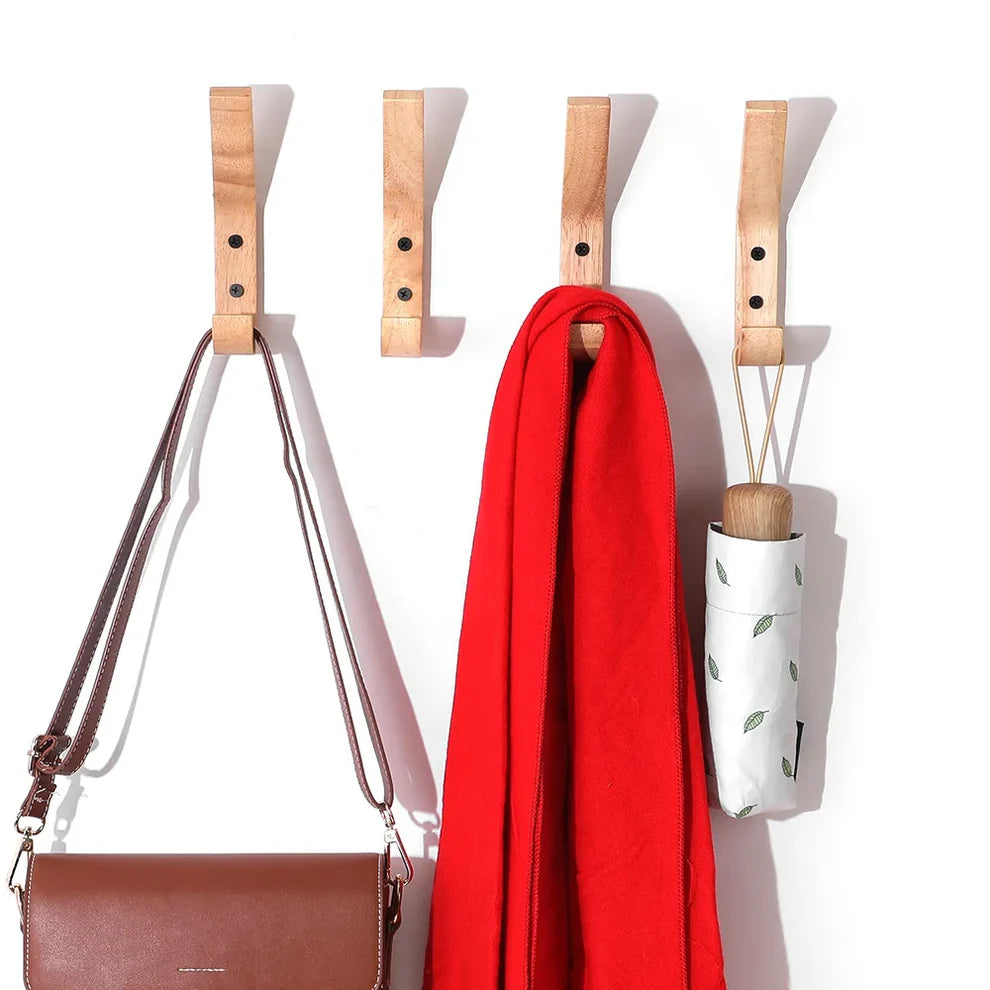 crochets muraux en bois design minimaliste