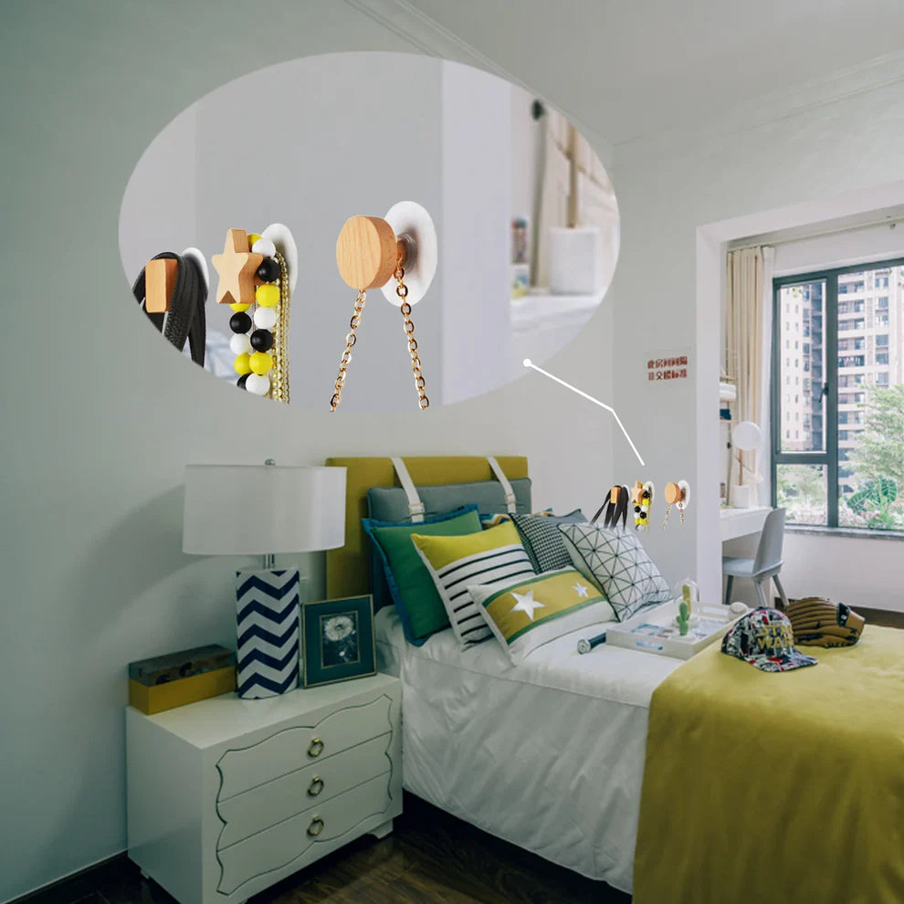 porte-manteaux mural en bois