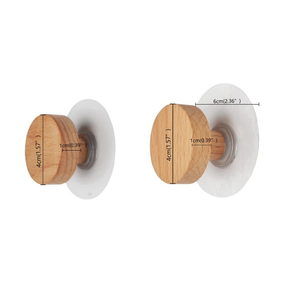 ventouse adhésive en bois écologique