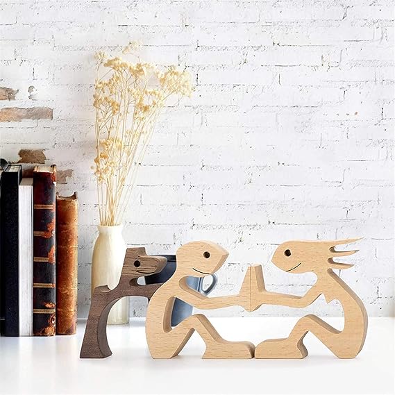 Sculpture artisanale en bois massif  