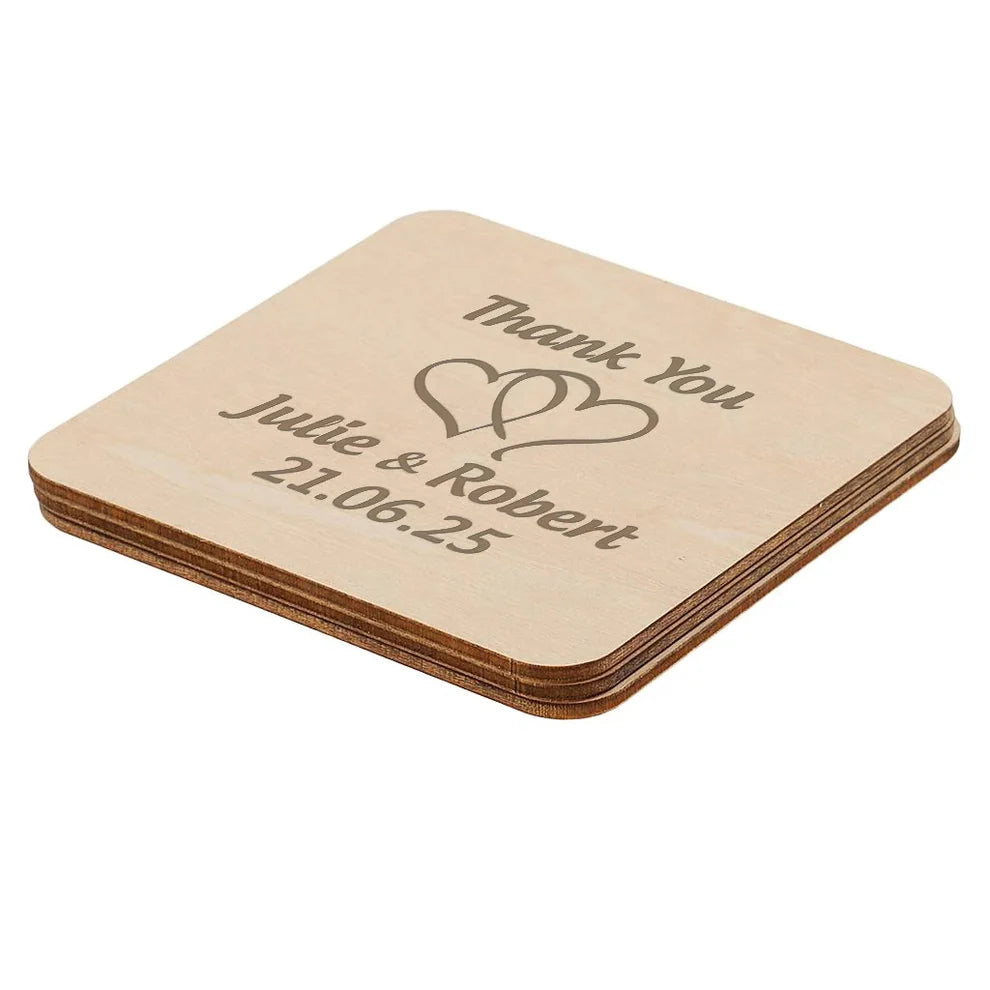 dessous de verre écologique en bois clair