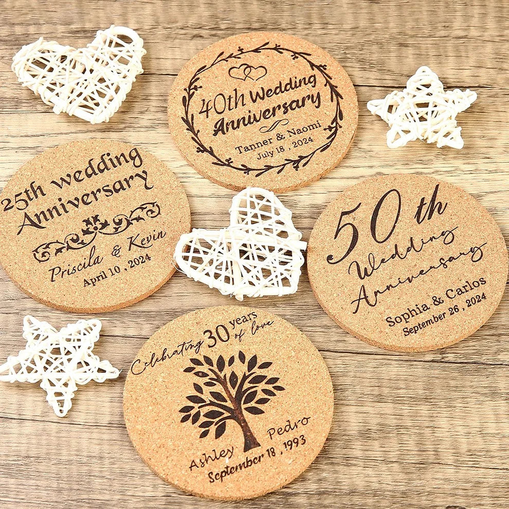 set de sous-verres biodégradables gravure laser