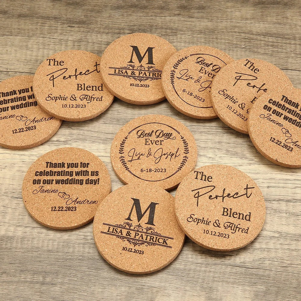 sous-verre rond en liège naturel