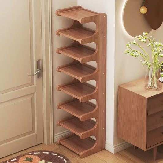 Table de salon marron rustique et noir d’encre avec tiroirs et étagère ouverte