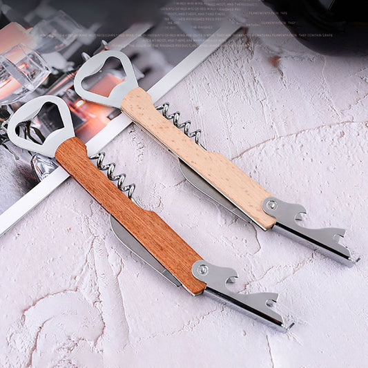 Tire-bouchon personnalisé en bois et métal avec gravure au laser