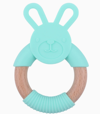 anneau de dentition apaisant bleu ciel pour bébé