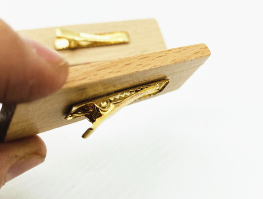 badge nominatif en bois naturel