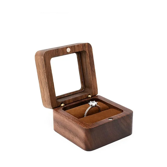 boîte bijou bois avec couvercle clair