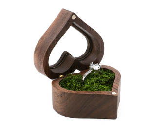 coffret alliances cœur bois naturel