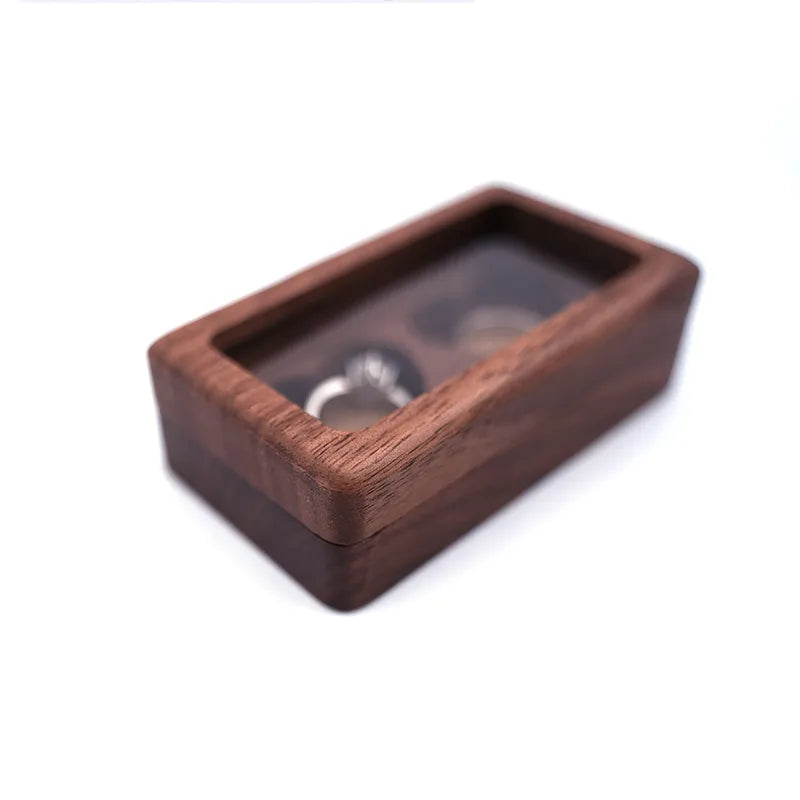 coffret de mariage en bois marron pour bijoux