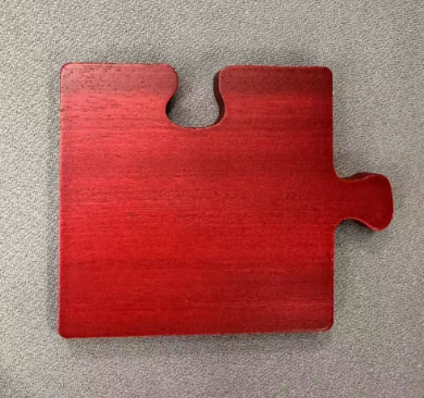 coussinets puzzle en bois vintage