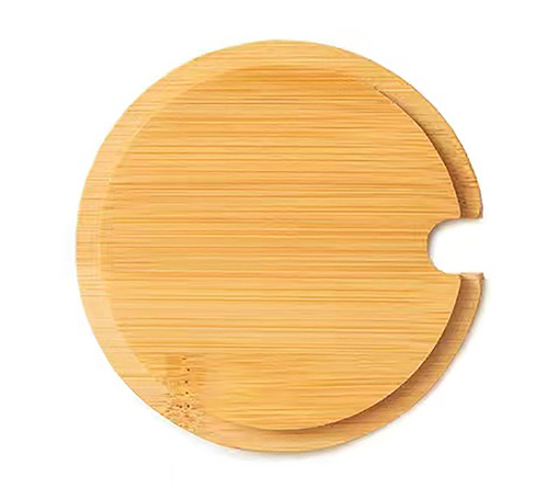 couvercle en bambou pour verre