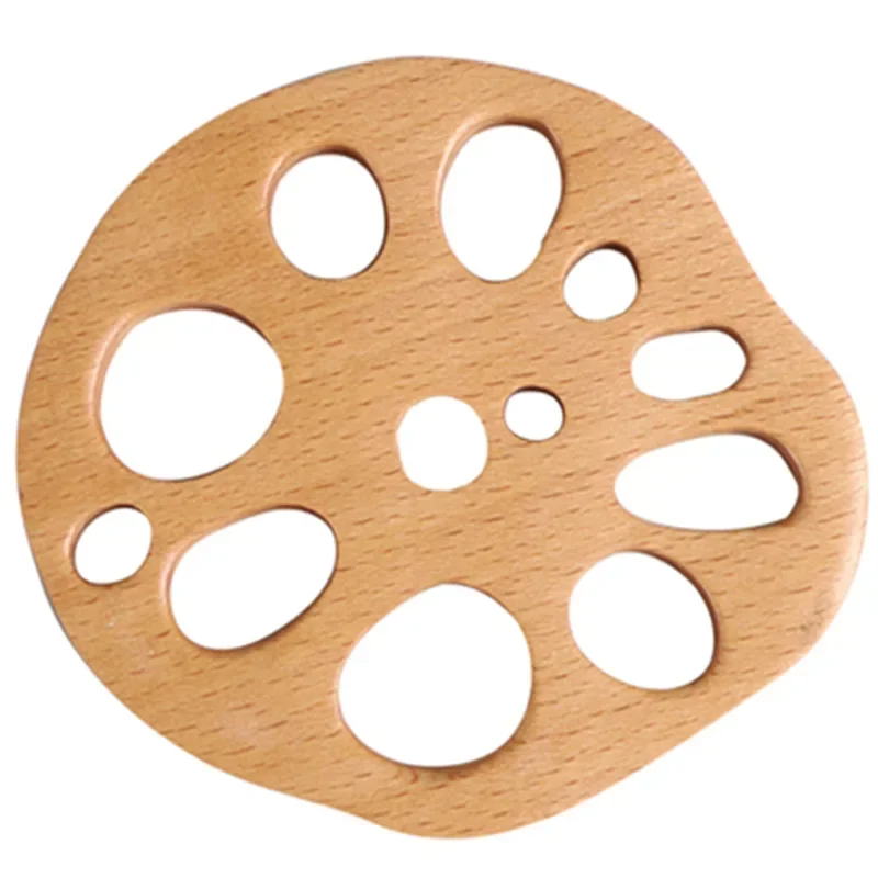 dessous de plat bois tranche lotus