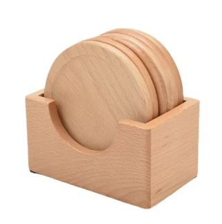 dessous de verre noyer avec support